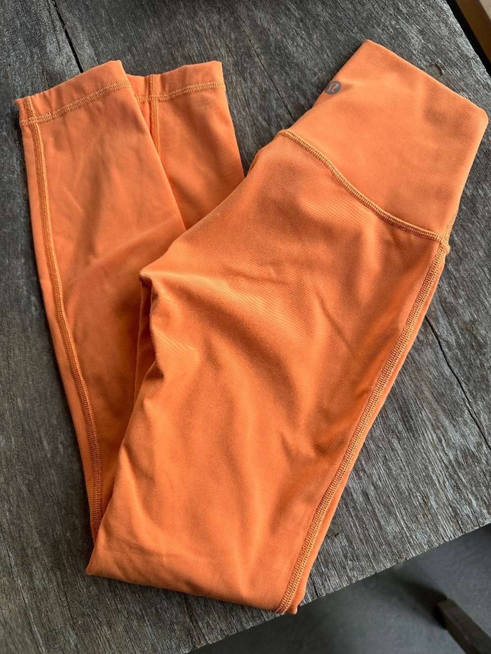 Lululemon Women's in Orange Leggings, Size 0